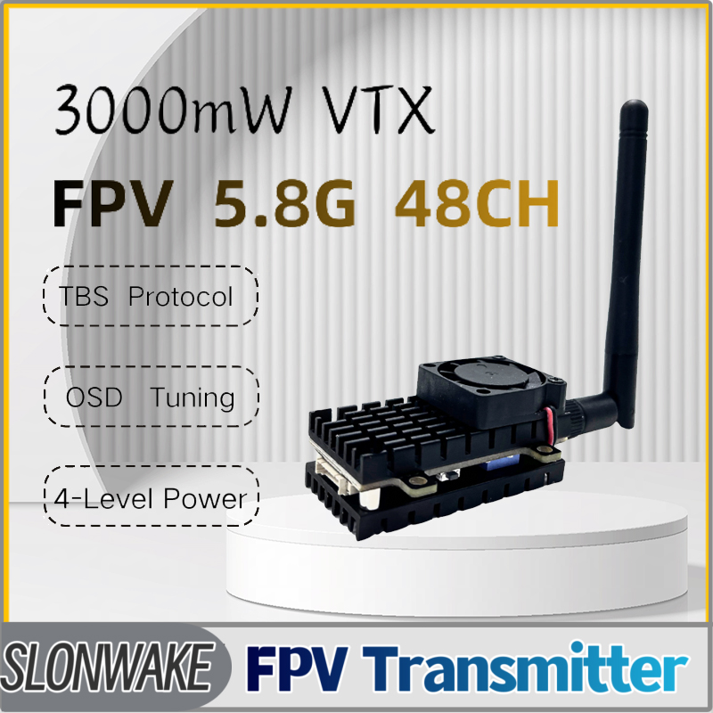 SLONWAKE 5.8G 3000mW محاكاة VT - مراجعة Fpv Drone Vtx وسعره